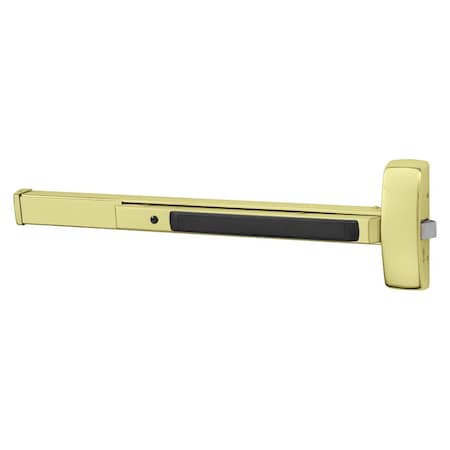 Sargent Grade 1 Rim Exit Bar, Wide Stile Pushpad, 36-in Device, Exit Only, Hex Key Dogging, Bright Brass Fin 8888F 3